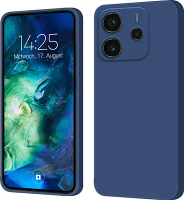 Produktbild von Hülle für Xiaomi Redmi Note 14 Case Cover Bumper Silikon Softgrip Schutzhülle Farbe: Blau