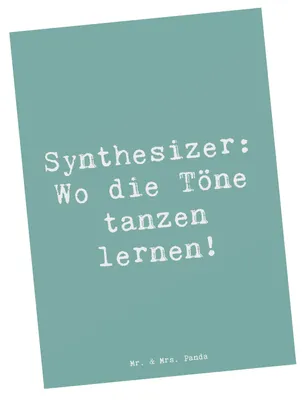 Produktbild von Mr. & Mrs. Panda Postkarte Spruch Synthesizer Tanz - Meeresbrise - Geschenk, Ansichtskarte, Töne, Lernen, Musik, Instrument, elektronisches Musikinstrument, Tanzen