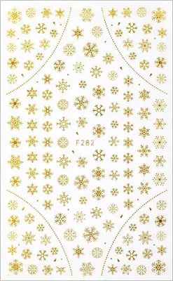 Image de Mince autocollant pour ongles Noël F282 or