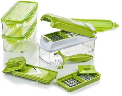 Productafbeelding van Groentesnijder 13-delig - Mandoline - Dicer - Food Chopper - Opvangbak 800 ml - Multifunctioneel - Keukenhulp