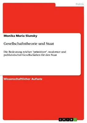 Produktbild von Gesellschaftstheorie und Staat