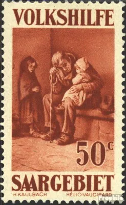 Produktbild von Briefmarken Saarland 1929 Mi 136 mit Falz Volkshilfe: Gemälde (II)
