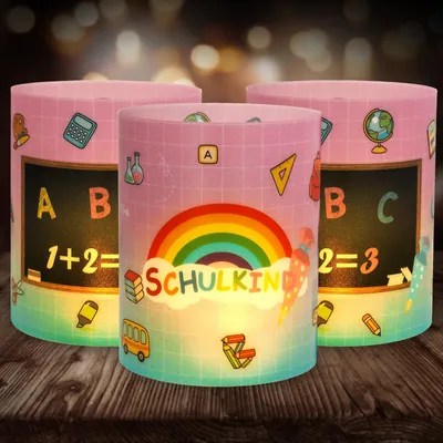 Productafbeelding van 12 Stuks Windlicht voor Schoolstart Decoratie