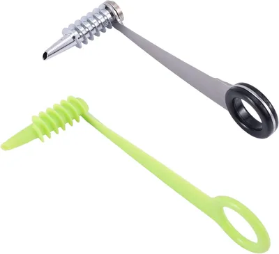 Imagen del producto de Juego de espiralizador, de 2 piezas, fabricado en acero inoxidable y plástico, para verduras y frutas