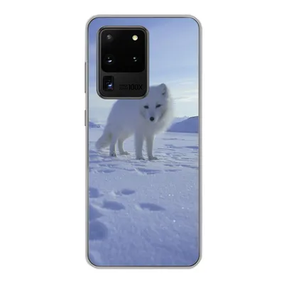 Produktbild von MuchoWow® Handyhülle Schutzhülle Hülle für Samsung Galaxy S20 Ultra Fuchs - Schnee - Berge Silikon Softcase Handy Hülle - Karteninhaber