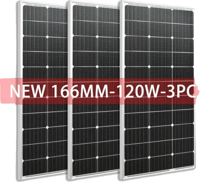 Obrázek produktu pro Solární panel, monokrystalický, vysoká účinnost, 360W Bílý panel