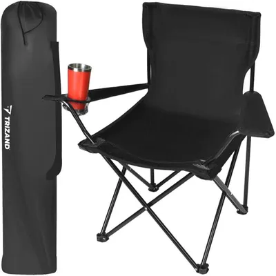 Obrázek produktu pro Trizand 23673 Křeslo skládací rybářské, kempingové, 100 kg, černá