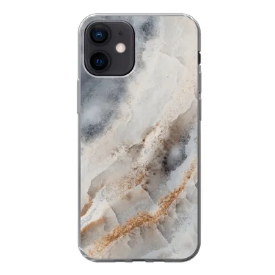 Produktbild von MuchoWow® Handyhülle Schutzhülle Hülle für iPhone 12 Natursteine - Mineralien - Muster Silikon Softcase Handy Hülle - Schutzhülle