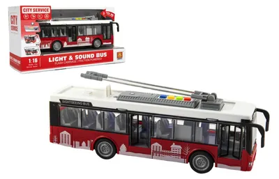 Obrázek produktu pro TEDDIES Autobus/trolejbus na setrvačník 28 cm