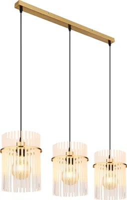 Produktbild von Globo Lighting Hängeleuchte Metall goldfarben matt, 3x E27