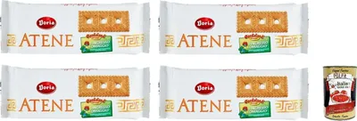 Produktbild von Doria Atene Biscotti Frollini - Shortbread-Kekse für Ihr Frühstück oder Ihren Snack - Biscuit 4x 500g + Italian Gourmet polpa 400g
