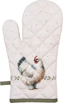 Produktbild von Clayre & Eef Ofenhandschuh 18x30 cm Beige Baumwolle