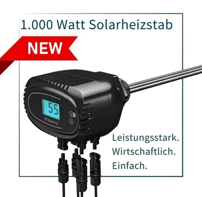 Produktbild von Fothermo Photovoltaik Heizstab 1000 Watt Warmwasserboiler Warmwasser Solar