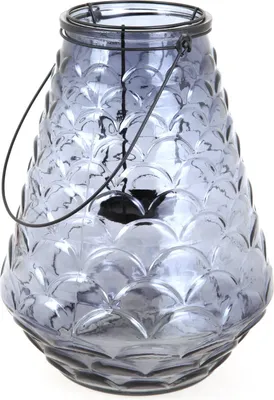 Obrázek produktu pro Skleněná lucerna, Ø 24 cm, šedá