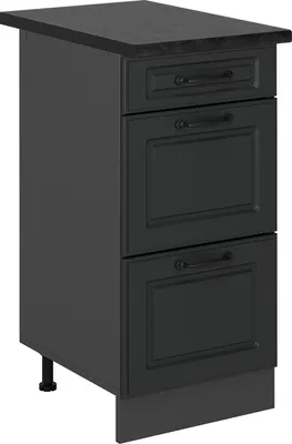 Immagine prodotto di Mobiletto base per cucina Vicco R-Line Antracite rustico 40 cm con cassetti, PL Antracite, Model 53392