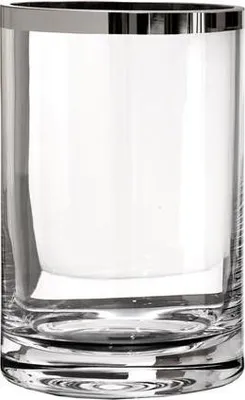 Produktbild von Fink PLATINUM, Ersatzglas, Glaszylinder mit Boden, Glas mit Platinumrand, transparent, H. 18 cm, D. 12 cm 112251