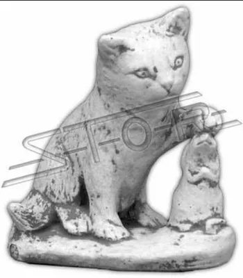 Image de Décoration de jardin Chat & Souris Statue Sculpture Figure 493
