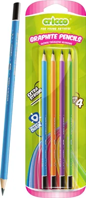 Immagine prodotto di Matita HB triangolare al neon 4 pz. CRICCO
