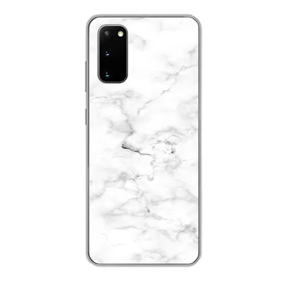 Produktbild von MuchoWow® Handyhülle Schutzhülle Hülle für Samsung Galaxy S20 Marmor - Weiß - Grau Silikon Softcase Handy Hülle - Bild