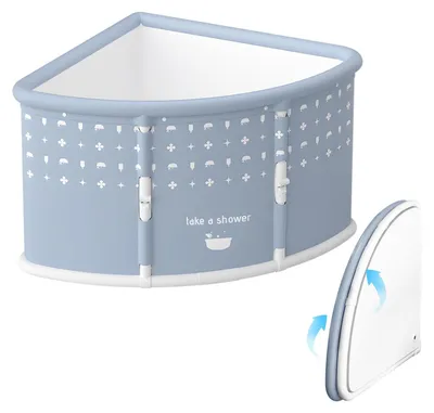 Produktbild von Faltbare Badewanne für Erwachsene – Freistehende Badewanne in Form eines Ventilatorkörpers