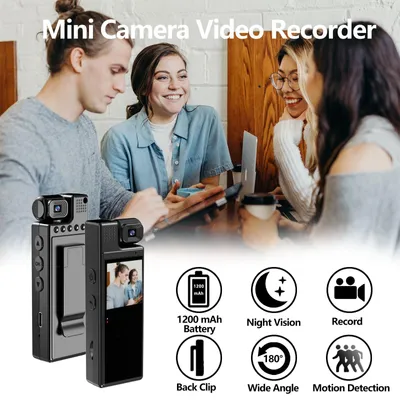 Obrázok produktu pre 4K UHD kamera s nahrávaním zvuku a videa, objektív otočný o 180°, výdrž batérie 6 hodín, 1,3-palcový TFT displej, detekcia pohybu pre