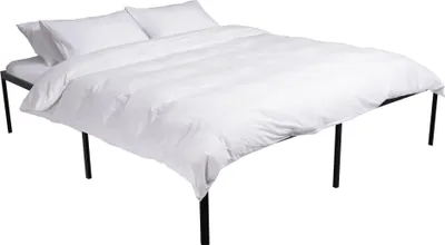 Produktbild von CLP Metallbett Hamlin mit Lattenrost stabil und belastbar schwarz Größe 200x180x41 cm