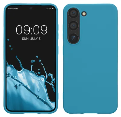 Produktbild von kwmobile Handyhülle für Samsung Galaxy S23 Hülle - TPU Case - Kabelloses Laden - Schutzhülle Cover in Karibikblau