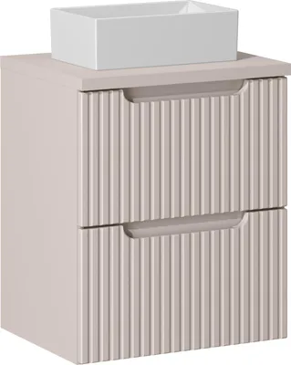 Produktbild von Badezimmerschrank 50 Cm Kaschmir Mit Gaja Aufsatzwaschtisch