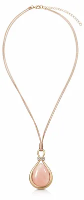 Produktbild von Lange Kette Rosa mit tropfenförmigen Anhänger von collezione alessandro