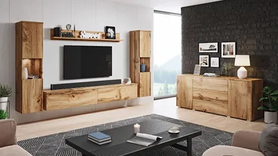 Produktbild von Nábytek do obývacího pokoje s LED osvětlením ROSARIO XL - dub wotan