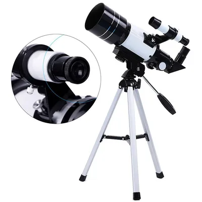 Produktbild von Teleskop für Anfänger – Tragbares Astronomie-Teleskop mit Tischstativ & Sucherfernrohr, ideal als Geschenk