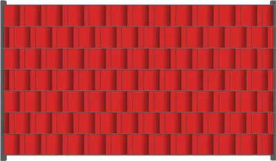 Produktbild von Wallario Zaunsichtschutz mit Motiv Rot für Ein- und Doppelstabmatten Zäune in der Größe 250 x 140 cm