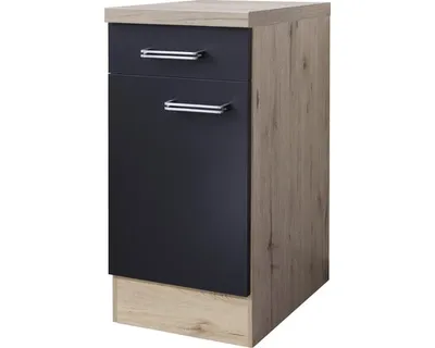 Obrázok produktu pre Kuchynská skrinka dolná s dvierkami Flex Well Santo šírka 40 cm antracit