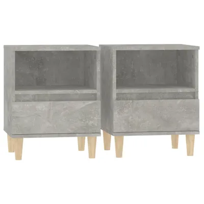 Produktbild von "SALE 2026"Nachttisch, 2er Set, Beistelltisch, - multifunktional& Moderne - Betongrau 40x35x50 cm - Nachttische & -schränke DE8564070