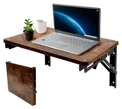 Produktbild von Wandklapptisch, 42 * 30 cm, Holz, klappbar, geeignet für Wohnzimmer, Schlafzimmer, Waschküche, Küche, Garage, platzsparend