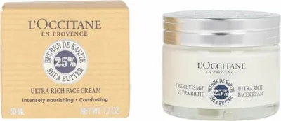 Produktbild von L'Occitane Shea Butter Ultra Rich, Unisex, 50 ml, Creme, Sehr trockene Haut, 72 h, Topf