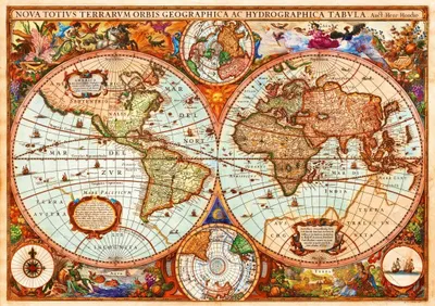 Produktbild von BLUEBIRD Puzzle Historische Karte 1000 Teile