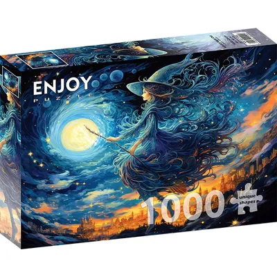 Zdjęcie produktu dla Puzzle 1000 elementów Enjoy – Noc na mieście czarownicy