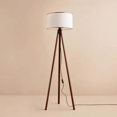 Produktbild von Opviq, AYD-3459, Stehlampe, 100 % Stoff, Weiß, 21 x 21 x 140 cm