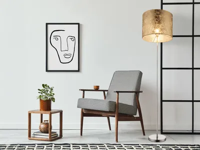 Produktbild von Globo Lighting|Stehleuchte Metall Nickel matt, 1x E27