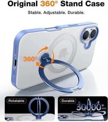 Produktbild von Torras 360° drehbare Magnethalterung für iPhone 16, Blau