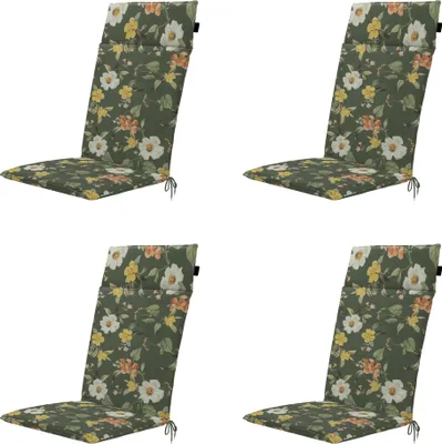 Produktbild von Madison - Julliete Hochlehnen-Gartenstuhlkissen - Mehrfarbig - 120 x 50 x 4 cm - 4er-Set