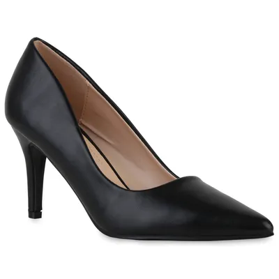 Produktbild von VAN HILL Damen Spitze Pumps Stiletto Klassische Absatz-Schuhe 840034, Farbe: Schwarz, Größe: 40