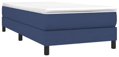 Obrázek produktu pro vidaXL Boxspring rám postele modrý 90x190 cm látka
