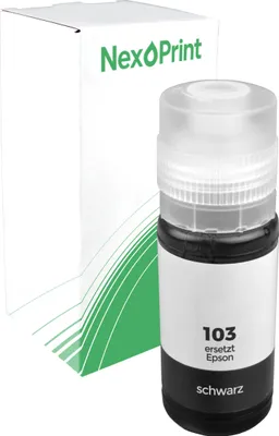 Produktbild von Druckerpatrone kompatibel zu Epson C13T00S14A 103 schwarz EcoTank L 3160 Epson L 3156 Epson L 3151 Epson L 3150 Epson L 3116