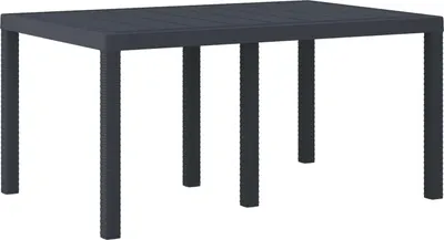 Obrázok produktu pre Záhradný stôl Antracit 150 x 100 x 73 cm polyratan