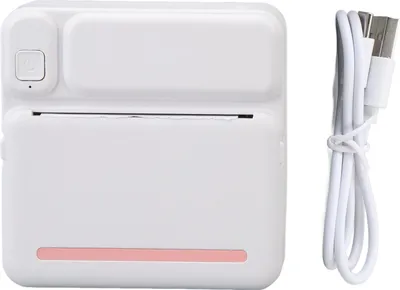 Obrázek produktu pro Tiskárna samolepek, mini termotiskárna, přenosná, bez inkoustu, Bluetooth, APP, telefon pro děti, DIY, učení, poznámky, obrázky, účtenky, růžová