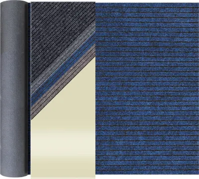 Produktbild von Primaflor Schmutzfangläufer ATLAS 200x2500 cm Blau Sauberlauf Meterware robuster Flurteppich 7 mm