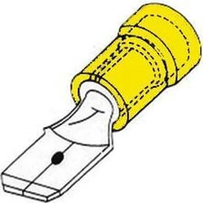 Image de Connecteur Mâle 6,4Mm Jaune