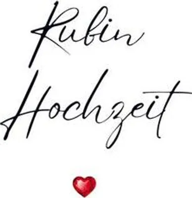 Produktbild von Gästebuch "Rubin Hochzeit"- Premium Gästebuch Blanko